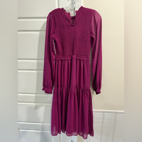 HYFVE Long-Sleeve Midi Dress NWT Sz M Stretch Tiered Lined OOTD TikTok Cocktail - Picture 2 of 8